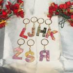 Resin Alphabet Keychain A to Z & Numbers 1 to 10